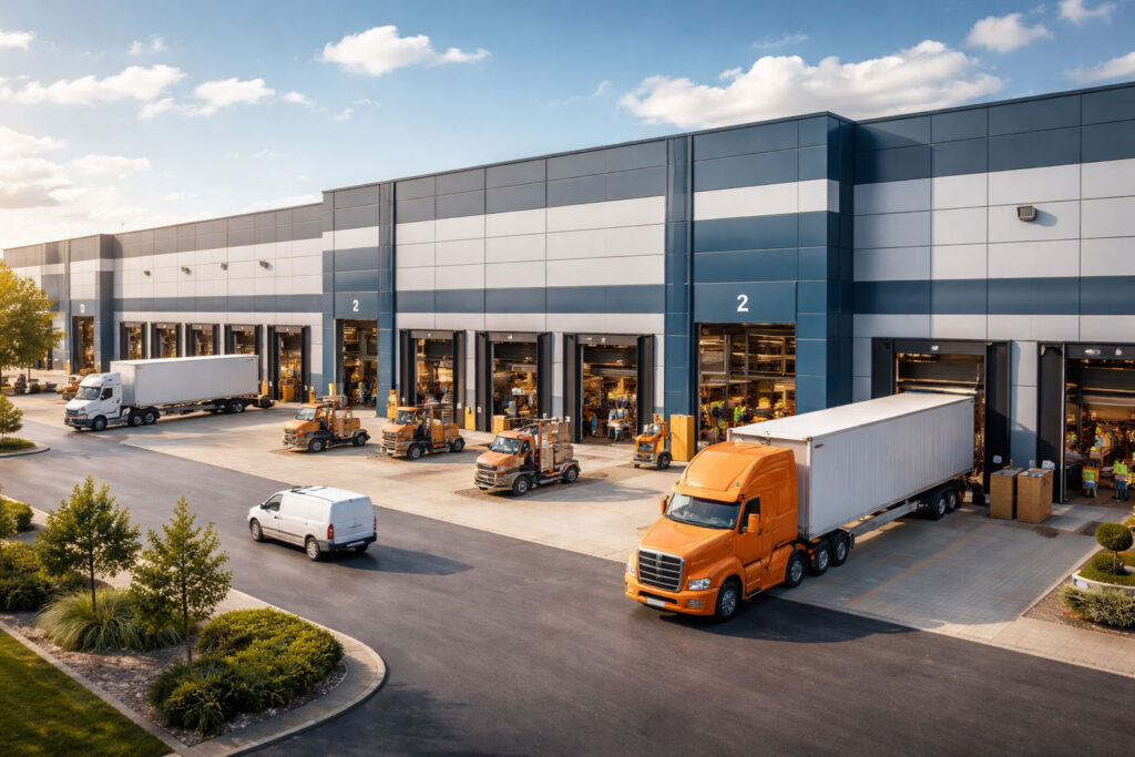 Modern industrial warehouse property supporting logistics operations and tenant performance